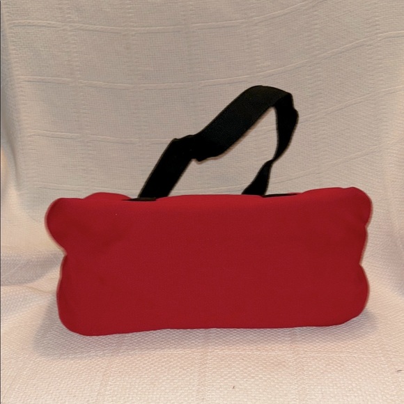 Red Canvas Tote Bag with Black Handles and UGA Logo - Picture 4 of 7